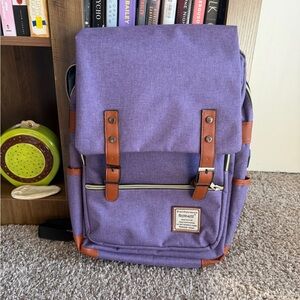 Purple Canvas Smart Backpack